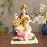 Goddess Maa Saraswati Idol Marble Statue for Home & Office - 18 inch