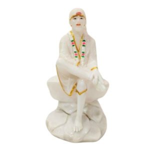 Sai Baba Idol Divine Marble Statue for Home & Office - 12 inch - Image 2