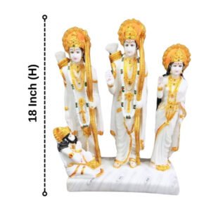 Exquisite Ram Darbar Marble Idol Showpiece for Home Decor (Marble) – 18 Inch - Image 3