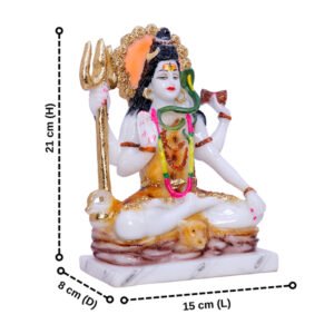 Lord Shiva Idol Statu for home and office (Marble) - 9 Inch - Image 3
