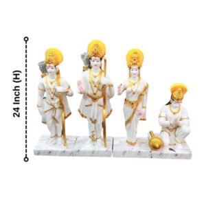 Exquisite Ram Darbar Marble Idol Showpiece for Home Decor (Marble) – 24 Inch - Image 3