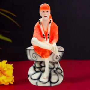 Sai Baba Idol Divine Marble Statue for Home & Office - 15 inch - Image 1
