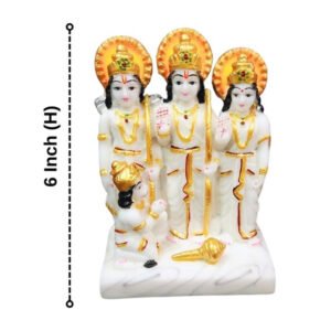 Exquisite Ram Darbar Marble Idol Showpiece for Home Decor (Marble) – 6 Inch - Image 3