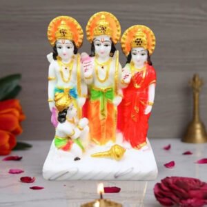 Exquisite Ram Darbar Marble Idol Showpiece for Home Decor (Marble)– 6 Inch