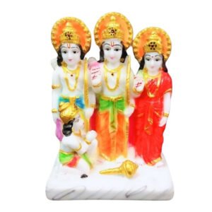 Exquisite Ram Darbar Marble Idol Showpiece for Home Decor (Marble) – 6 Inch - Image 3