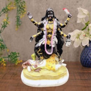 Goddess Kali Mata idol Sculpture Statue for Home Decor (Marble) – 12 Inch - Image 1