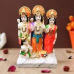 Exquisite Ram Darbar Marble Idol Showpiece for Home Decor (Marble)– 8 Inch