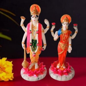 Sheshnag Vishnu Lakshmi Idol Showpiece for home & office (Marble) - 15 inch - Image 1