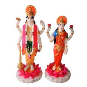 Sheshnag Vishnu Lakshmi Idol Showpiece for home & office (Marble) - 15 inch - Image 2