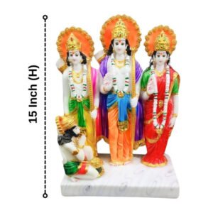 Exquisite Ram Darbar Marble Idol Showpiece for Home Decor (Marble)– 15 Inch - Image 3