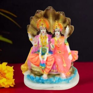 Sheshnag Vishnu Lakshmi Idol Showpiece for home & office (Marble) - 10 inch - Image 1