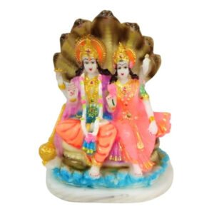 Sheshnag Vishnu Lakshmi Idol Showpiece for home & office (Marble) - 10 inch - Image 3