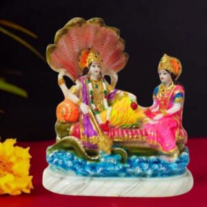 Sheshnag Vishnu Lakshmi Idol Showpiece for home & office (Marble) - 12 inch - Image 1