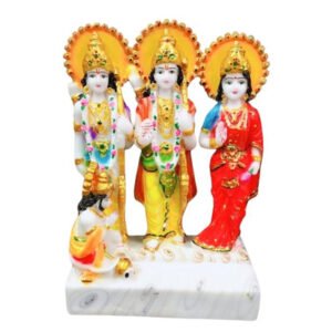 Exquisite Ram Darbar Marble Idol Showpiece for Home Decor (Marble)– 10 Inch - Image 2