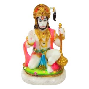 Lord Hanuman idol Sculpture Statue for Home Decor (Marble) - 8 Inch - Image 2