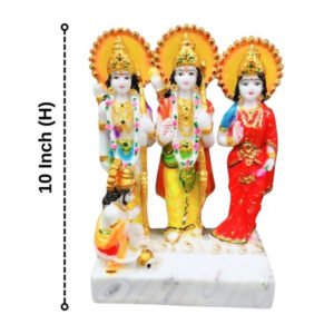 Exquisite Ram Darbar Marble Idol Showpiece for Home Decor (Marble)– 10 Inch - Image 3