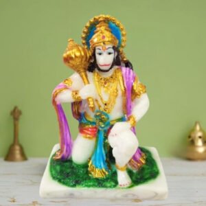 Lord Hanuman idol Sculpture Statue for Home Decor (Marble) - 8 Inch - Image 1