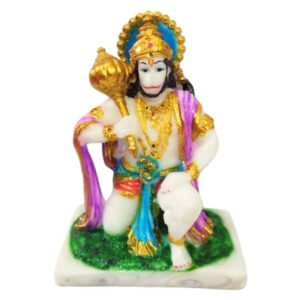 Lord Hanuman idol Sculpture Statue for Home Decor (Marble) - 8 Inch - Image 2