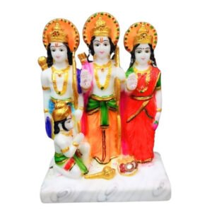Exquisite Ram Darbar Marble Idol Showpiece for Home Decor (Marble) – 8 Inch - Image 2