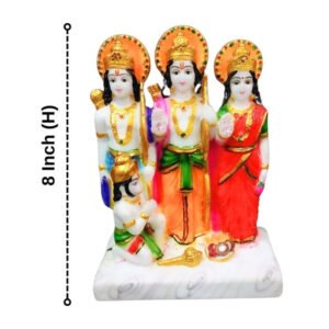 Exquisite Ram Darbar Marble Idol Showpiece for Home Decor (Marble) – 8 Inch - Image 3