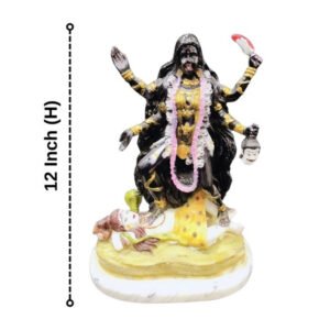 Goddess Kali Mata idol Sculpture Statue for Home Decor (Marble) – 12 Inch - Image 2