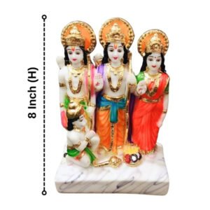 Exquisite Ram Darbar Marble Idol Showpiece for Home Decor (Marble)– 8 Inch - Image 3