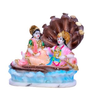 Vishnu & Laxmi Idol Showpiece for home & office - (Marble) - 9 inch - Image 2
