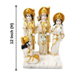 Exquisite Ram Darbar Marble Idol Showpiece for Home Decor (Marble)– 12 Inch - Image 3