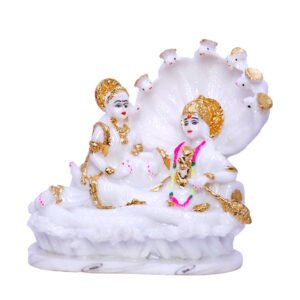 Vishnu & Laxmi Idol Showpiece for home & office - (Marble) - 9 inch - Image 2