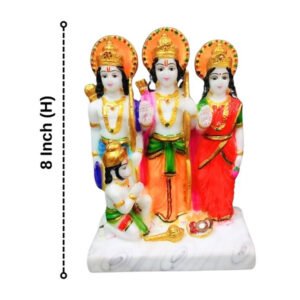 Exquisite Ram Darbar Marble Idol Showpiece for Home Decor (Marble)– 8 Inch - Image 3