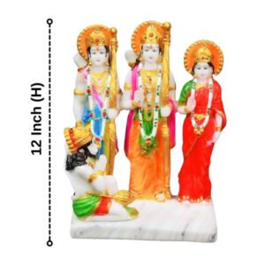 Exquisite Ram Darbar Marble Idol Showpiece for Home Decor (Marble)– 12 Inch - Image 3