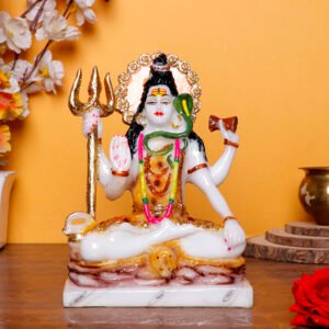 Lord Shiva Idol Statu for home and office (Marble) - 9 Inch - Image 1