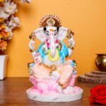 Lord Ganesh Idol Showpiece for home & office (Marble) - 9 inch