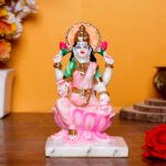 Divine Marble Goddess Maa Laxmi Idol – 7 Inch Showpiece for Study Room, Home & Office