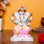 Lord Ganesh Idol Showpiece for home & office (Marble) - 7 inch
