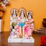 Exquisite Ram Darbar Marble Idol Showpiece for Home Decor (Marble) – 7 Inch