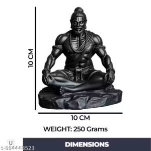 Black Hanuman Ji Statue (Polyresin) - 4 inch - Image 3