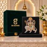 Sherawali Mata Black resin gift idol - view 1 | GW Creations
