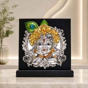 Baby Krishna Gold resin gift idol - view 2 | GW Creations