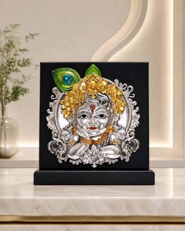 Baby Krishna Gold resin gift idol - view 2 | GW Creations