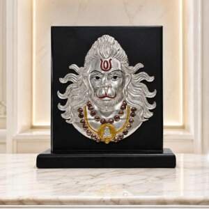 Hanuman Face Silver resin gift idol - view 2 | GW Creations
