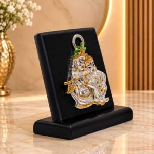 Radha Krishna Multicolor resin gift idol - view 2 | GW Creations