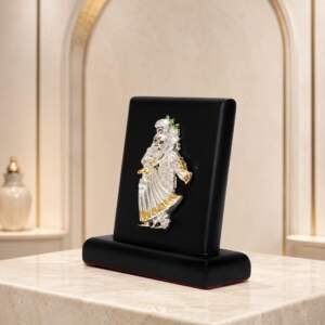 Radha Krishna Black And Gold resin gift idol - view 2 | GW Creations