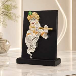Flute Krishna Gold resin gift idol - view 2 | GW Creations
