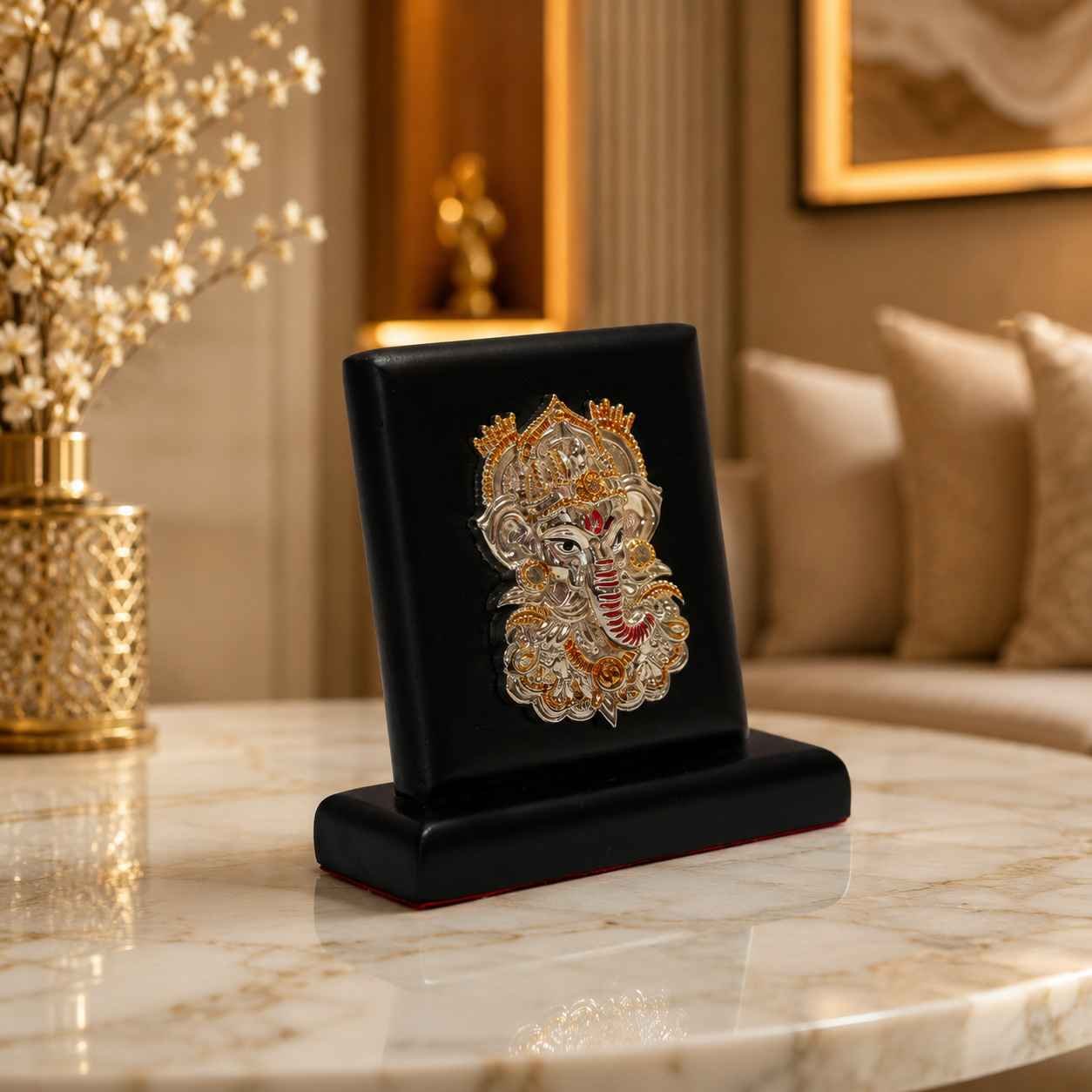 Ganesh Multicolor resin gift idol - view 2 | GW Creations