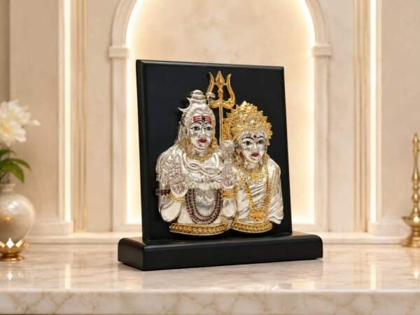 Shiv Parivar Multicolor resin gift idol - view 3 | GW Creations
