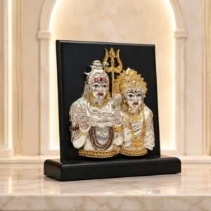Shiv Parivar Multicolor resin gift idol - view 3 | GW Creations