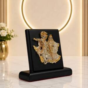 Radha Krishna Gold resin gift idol - view 3 | GW Creations