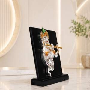 Flute Krishna Gold resin gift idol - view 3 | GW Creations
