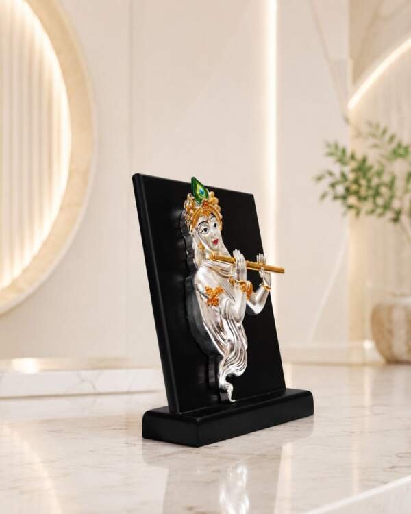 Flute Krishna Gold resin gift idol - view 3 | GW Creations